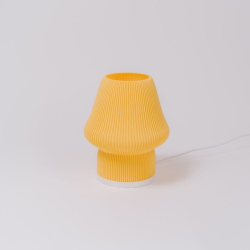 Żółta lampa  MONO yellow wykonana w technologii druku 3D