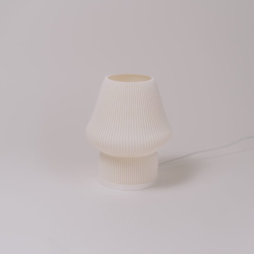 Biała lampa nocna MONO white wykonana w technologii druku 3D